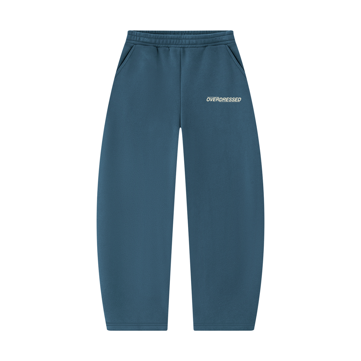 "OVERDRESSED" Unisex Barrel Leg Sweatpants