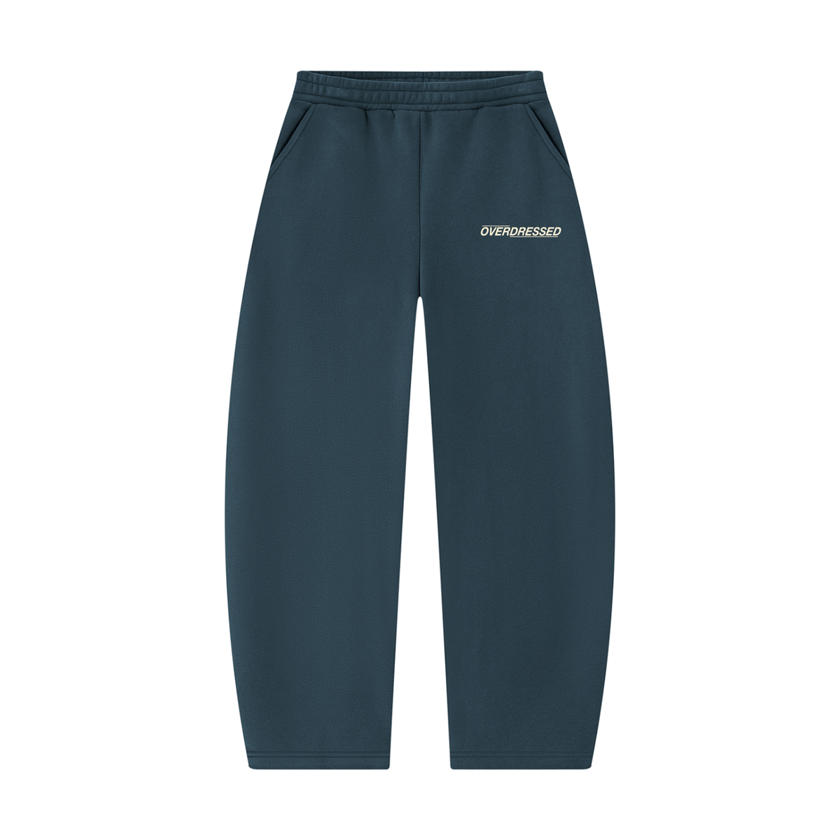 "OVERDRESSED" Unisex Barrel Leg Sweatpants