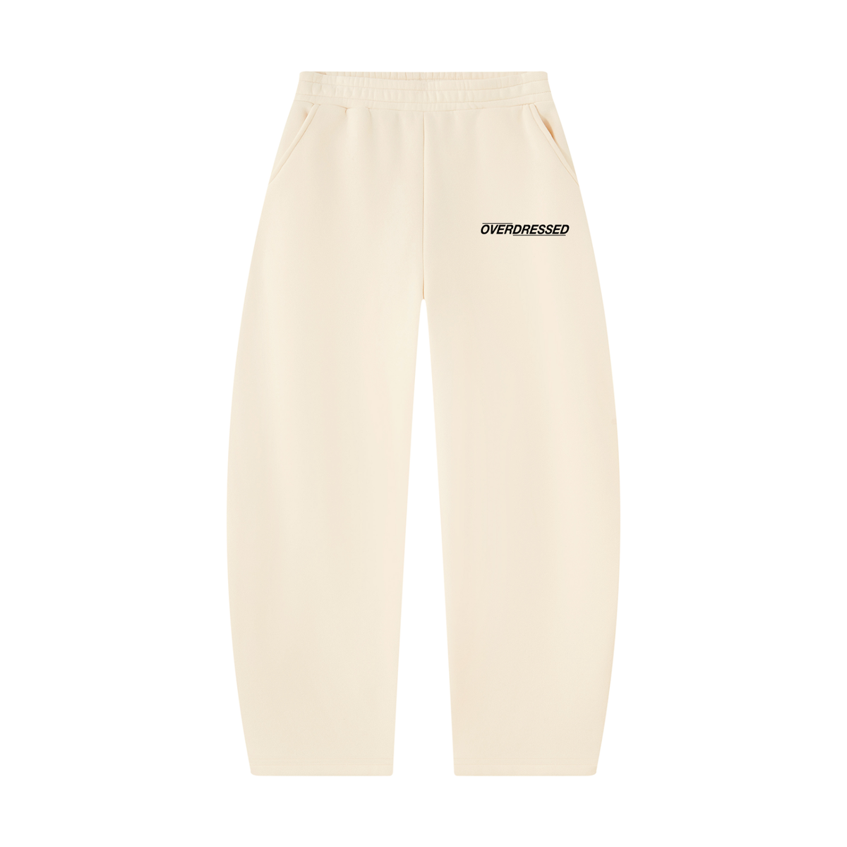 "OVERDRESSED" Unisex Barrel Leg Sweatpants