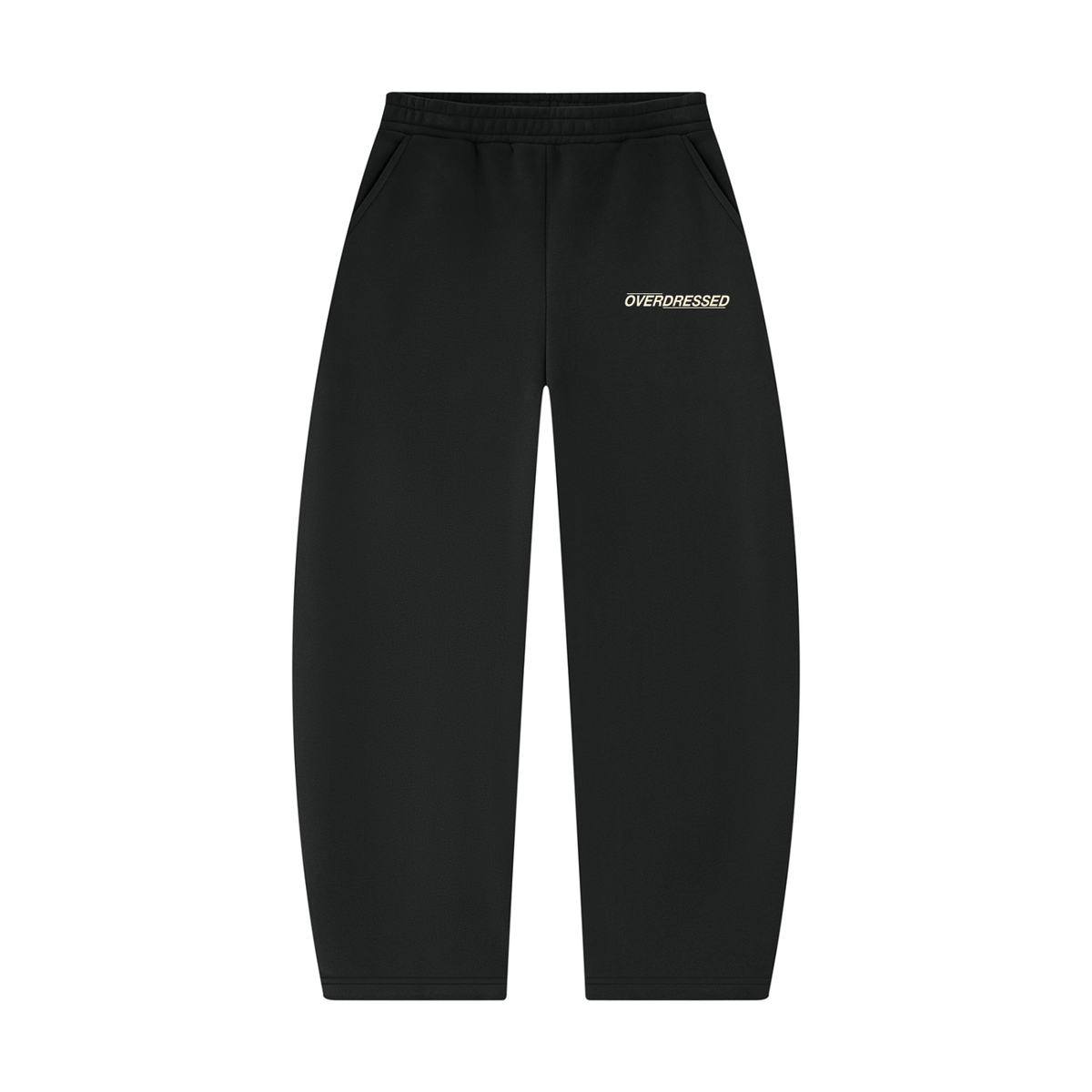 "OVERDRESSED" Unisex Barrel Leg Sweatpants