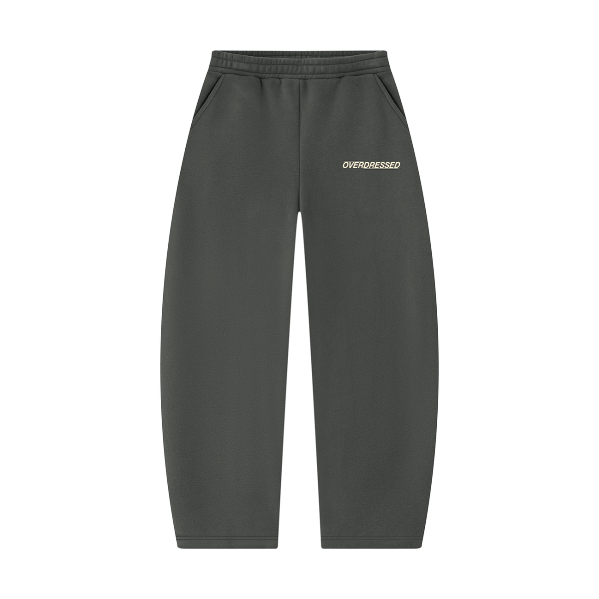 "OVERDRESSED" Unisex Barrel Leg Sweatpants